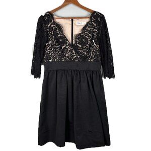 Eliza J Black Lace Midi Dress